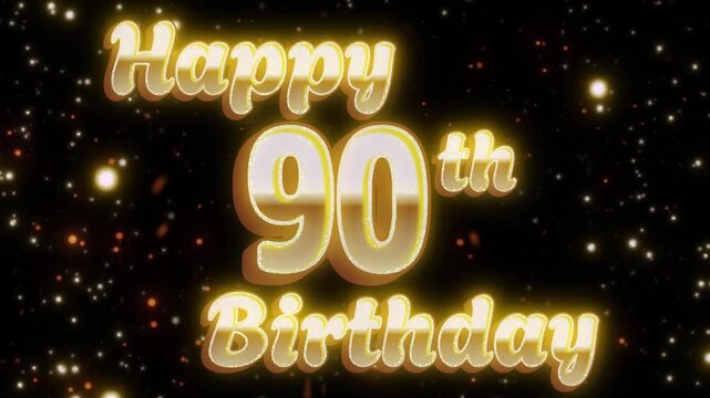 Celebrate a milestone with this animated 90th birthday greeting, filled with golden elegance and sparkle.