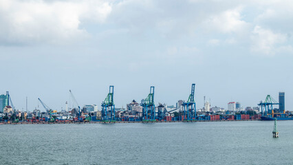 Naklejka premium port of Makassar