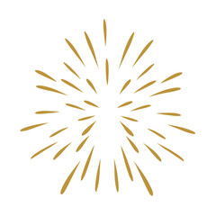 Obraz premium Golden fireworks vector