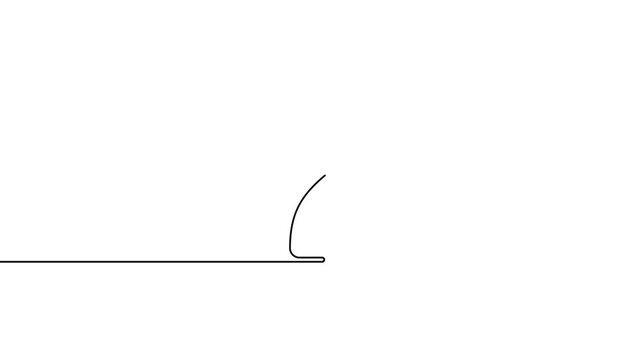 Question mark continuous one line drawing 4k animation video