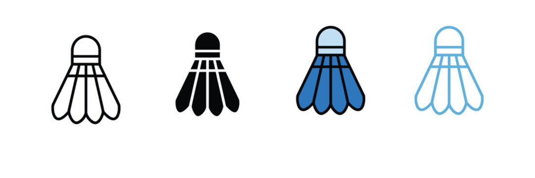Badminton Shuttlecock Icon for Sports Equipment and Outdoor Games. Symbol Vector Illustration.
