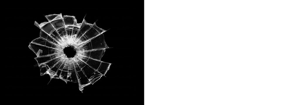 High-quality spiderweb-style broken glass overlay with sharp fracture lines on black. Perfect for professional screen damage and impact design elements.