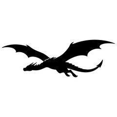 Obraz premium Western Dragon Silhouette
