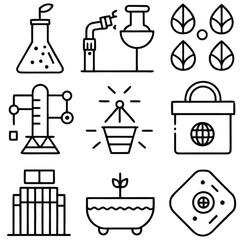 Fototapeta premium Exploring the intricate world of innovation, this illustration showcases a range of modern technologies related to the growth, observation, and analysis of plant life in a futuristic.