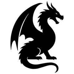 Western Dragon Silhouette