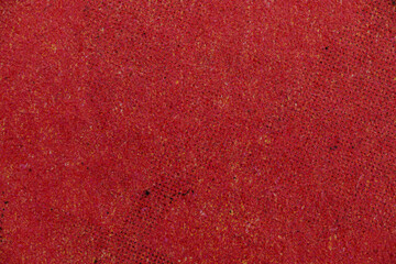 Fototapeta premium Red Newspaper Ink Halftone Macro Texture With Faded Print Areas