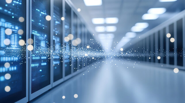 Light-emitting big data communication data center technology background