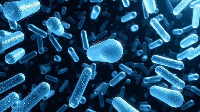 Microscopic view of bacteria