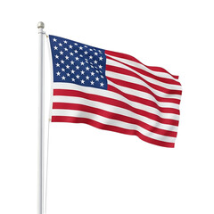 Obraz premium The american flag waving high