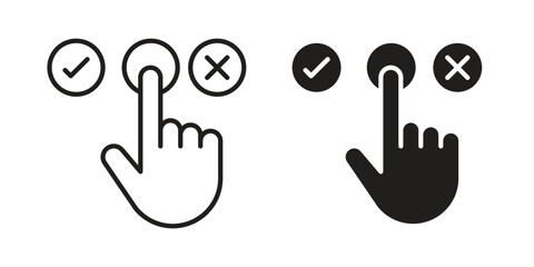 Obraz premium Choice icon concept. Silhouette, glyph symbol. Isolated design.