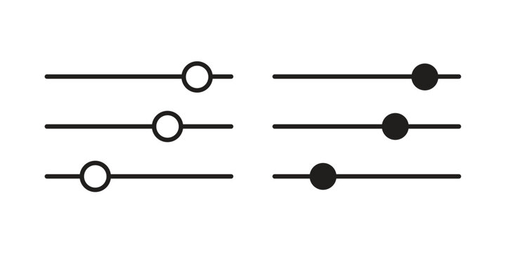 Filter Control icon concept. Silhouette, glyph symbol. Isolated design.