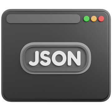 3D render JSON  prgramme   Browser Window icon 