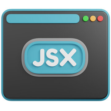 3D render jsx web dev tool Browser Window icon