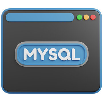 3D render  MySQL Database Application Icon