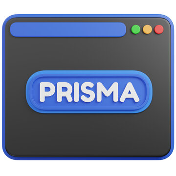 3D render of Prisma Web Interface icon 