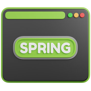 3D render Spring programming tool in Browser Window icon 
