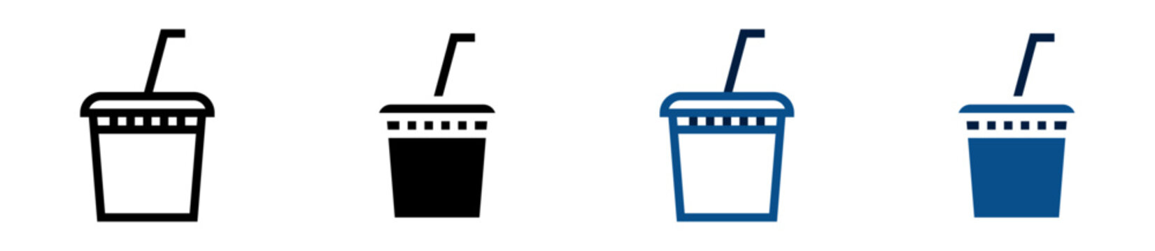 Iconos de refresco. Bebida gaseosa con vaso, consumo refrescante, bebida fr&iacute;a, hidrataci&oacute;n dulce. Ilustraci&oacute;n vectorial