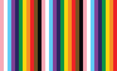 Obraz premium Pride Background with LGBTQ. Pride flag colours. Rainbow stripes background. Vector illustration for apps and websites. Pride Background with LGBTQ Pride Flag Colours. vector illustration eps file. 