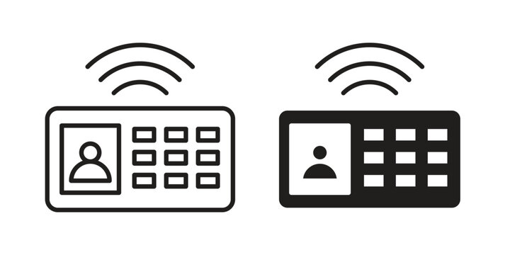 Interphone icon concept. Silhouette, glyph symbol. Isolated design.