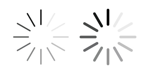 Obraz premium Loading icon concept. Silhouette, glyph symbol. Isolated design.