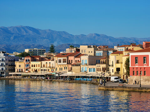 Old Town Waterfront, City of Chania, Crete, Greece