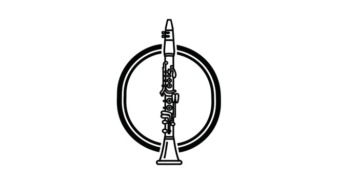 Black and White Hookah Illustration Design.