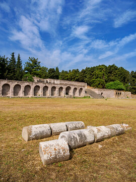 Ruins of ancient Asclepieion, Kos Island, Dodecanese, Greece