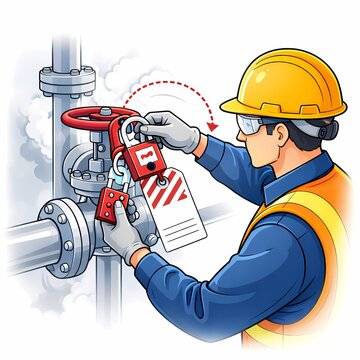 Applying Lockout Tagout Device on Industrial Gate Valve for Safe Maintenance
