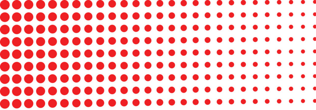 Doodle style red polka dots pattern on a white background. Polka dot seamless pattern background used in fashion, packaging and graphics design. EPS 10.