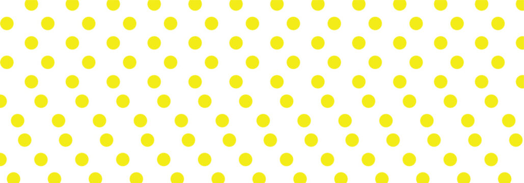 Set of cute yellow color seamless polka dots patterns on a light white background. Polka dot vector pattern used in branding for children items, toys, packaging, textile and graphic design.