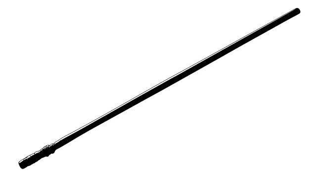 A slender black rod angled across the frame