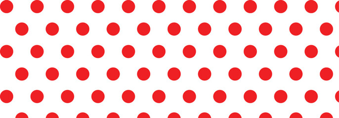 Set of big size red seamless polka dots patterns on a light white background. Polka dot vector pattern used in branding for children items, toys, packaging, textile and graphic design. EPS 10. © Snap Smith