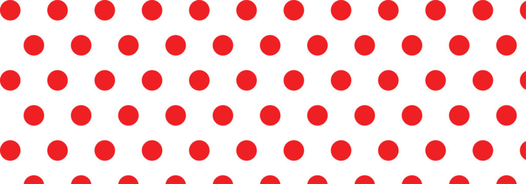 Set of big size red seamless polka dots patterns on a light white background. Polka dot vector pattern used in branding for children items, toys, packaging, textile and graphic design. EPS 10.
