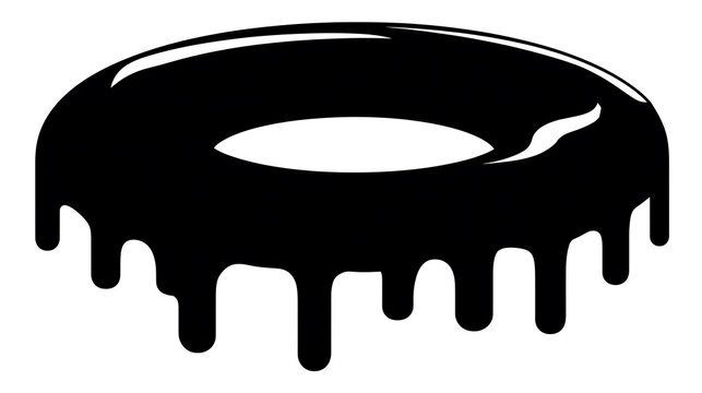 A delicious dark chocolate donut with dripping glaze, a sweet and tempting treat