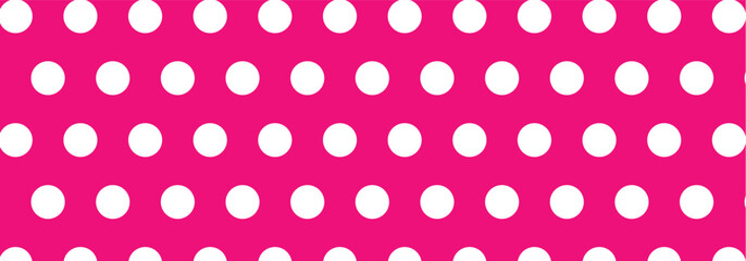 Hand drawn white color cute seamless polka dots patterns on a pink background. Vintage polka dots used in graphic design, pop art, home decoration and textile product. © Snap Smith