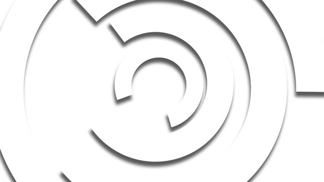 Minimal Rotating Circular Rings Animation 4K &ndash; Abstract Spinning Motion Background.