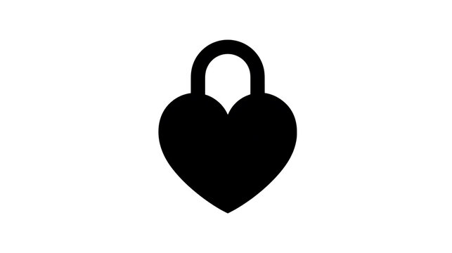 A heart-shaped padlock, symbolizing love and security. The design is simple, elegant, and conveys a strong sense of protection