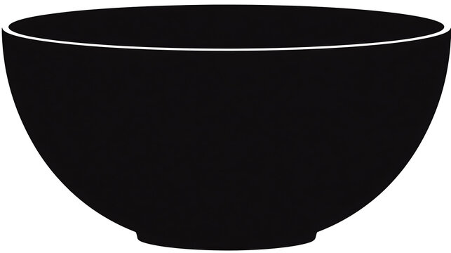 A Simple black bowl illustration 
