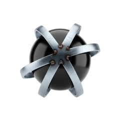 Obraz premium Abstract Atomic Structure with Metal Rings