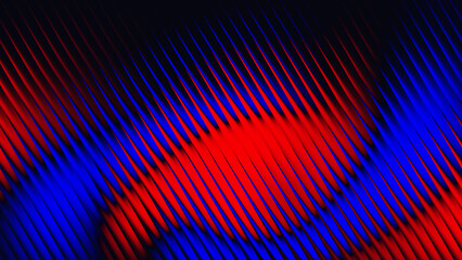 Vibrant red and blue diagonal light streaks with dark background