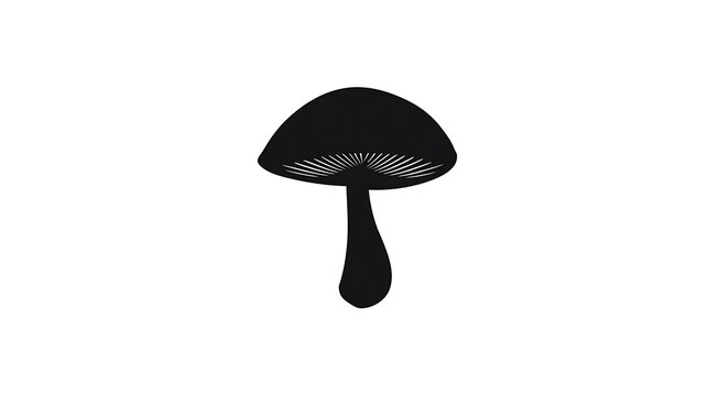 A solitary mushroom silhouette, symbolizing nature's quiet beauty and hidden wonders