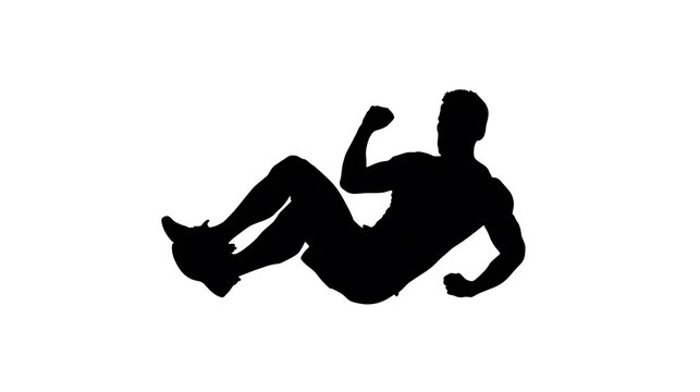 Silhouette of a person doing exercise for health purpose