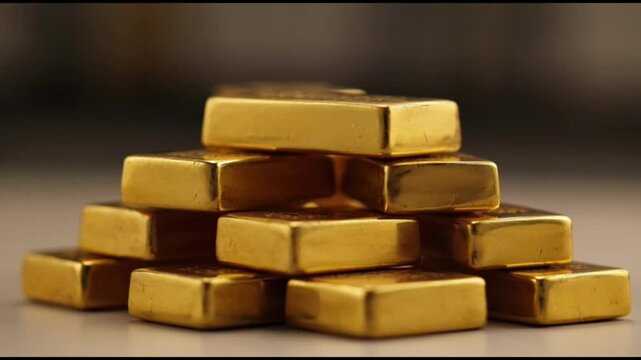 Stack of Gold Bars Wealth Investment.