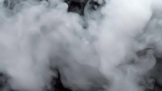  swirling white smoke on black
