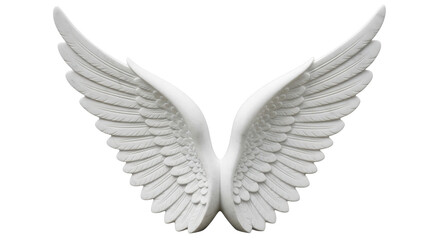 Fototapeta premium Isolated angel wings for design elements, symbol of freedom, hope, peace, and spirituality