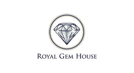 Royal Gem House Diamond Logo Design.