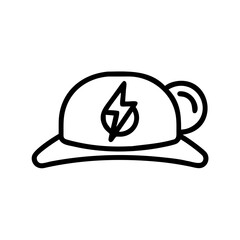 Baseball cap featuring a lightning bolt logo design isolated on white background, Vector