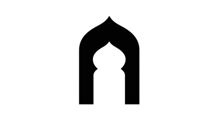 Obraz premium Islamic Arch Silhouette Icon Symbol 1.