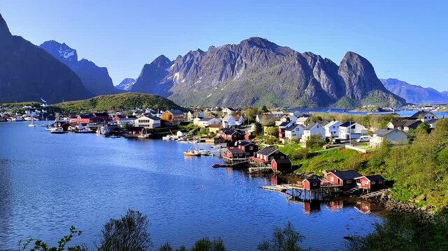 Norway Lofoten Islands Reine Village