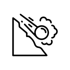 Rockfall Warning Icon © Noni